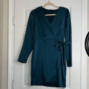 Blu Pepper Deep Teal Long Sleeve Dress